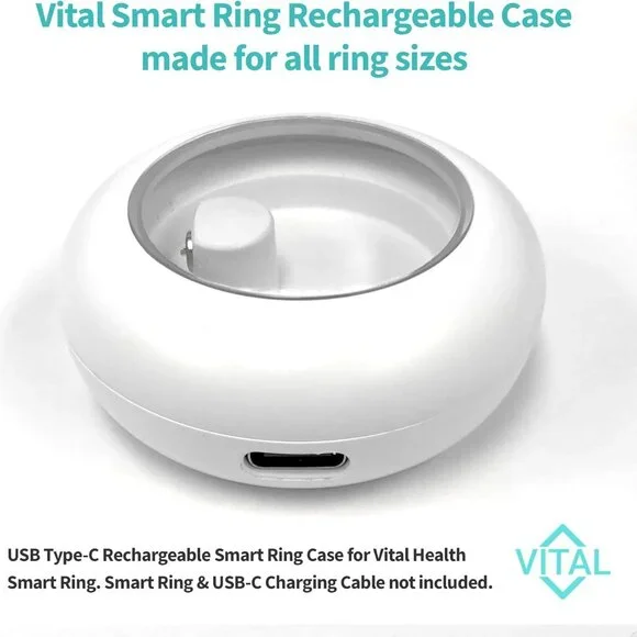 Vital Health Smart Ring for Women Charging Case Black Smart Ring for Men with Fi - Picture 2 of 7